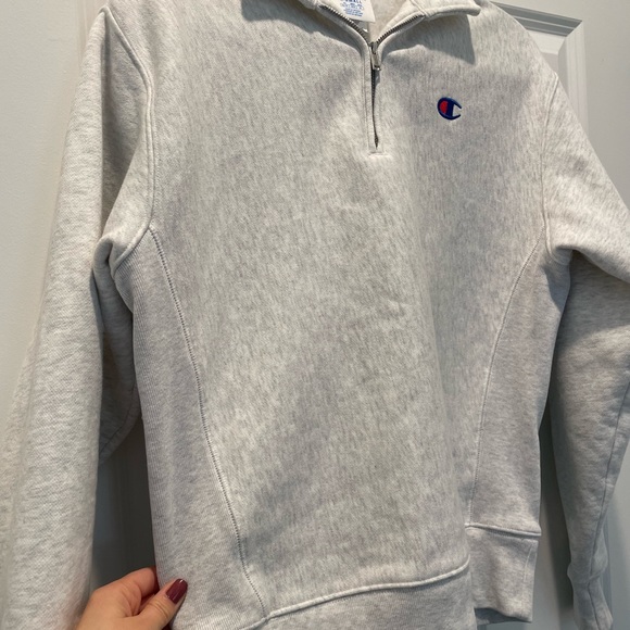 Champion Oversized Reverse Weave Quarter Zip Sweatshirt - Picture 5 of 6